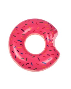 Надувной круг для плавания детский Пончик Strawberry Donut BG0001 розовый 70 см Baziator