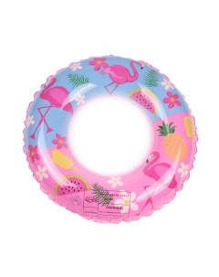 Круг для плавания детский надувной Фламинго Swim Ring BG0146 розовый 80 см Baziator
