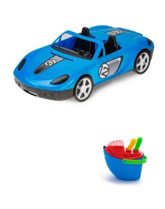 Песочный набор Детский автомобиль Кабриолет синийПесочный набор Пароходик Karolina toys