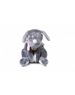 Мягкая игрушка Собака 30 см серый розовый AT365208 Lapkin