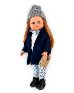 Кукла Нэни рыжая в синем пальто и серой шапке 42 см 42026 Lamagik
