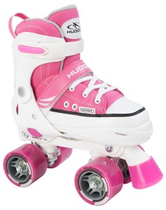 Роликовые коньки раздвижные детские Roller Skates р 36 39 Розовые Hudora