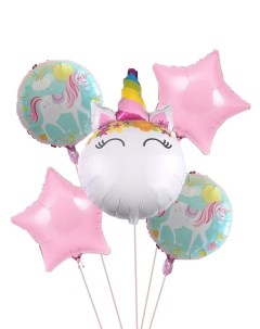 Набор фольгированных шаров Счастливый единорог Magic balloon