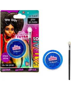 Косметика Barbie Extra гель тени с блёстками синий с аппликатором 17 г Т21834 Lukky