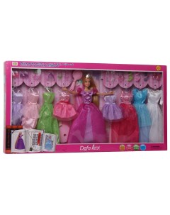 Кукла Lucy Мои наряды в наборе 8 платьев и 20 аксессуаров в ассортименте арт 8266 Defa