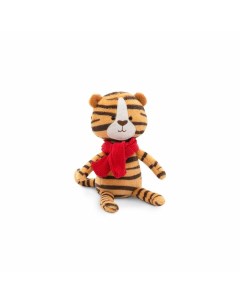Мягкая игрушка Тигрёнок Кукки с красным шарфиком 14 см 2241 14A Orange toys