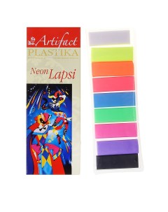Пластика полимерная глина набор LAPSI NEON 9 флуоресцентных цветов 180г Arti