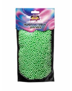 Наполнение для слайма Пенопластовые шарики 4 мм Зеленый пастель Slimer