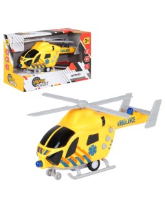 Спасательный вертолет AUTODRIVE 20 см на батарейках свет звук желтый JB1167963 Auto drive