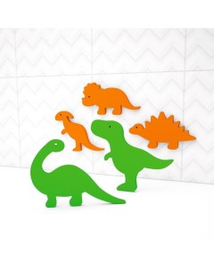Развивающий набор стикеров для игры в ванне Динозавры 5 элементов Elbasco