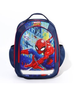 Рюкзак школьный эргонм спинка Б 37x26x16 Человек паук темно синий Marvel