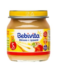 Пюре груша с витамином С с 5 месяцев 100 г Bebivita