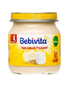 Пюре Рисовый пудинг с 4 месяцев 100 г Bebivita