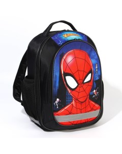 Рюкзак школьный эргонм спинка Б 37x26x16 Человек паук черный Marvel