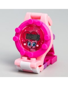Часы наручные электронные Пинки Пай My Little Pony с ремешком конструктором Hasbro