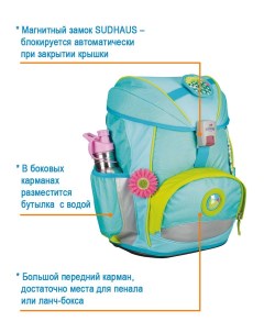 Детские рюкзаки 8505165 бирюзовый Derdiedas