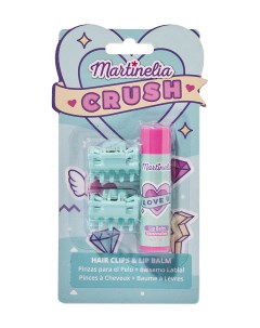 Набор детской косметики Crush Hair Clips Lip Balm Blueberry 3 пр 11101bl Martinelia