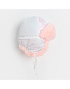 Шапка для девочки Арктика цвет белый бледно розовый размер 50 Olle