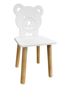 Детский стул Медвежонок белоснежный Animal Русэкомебель
