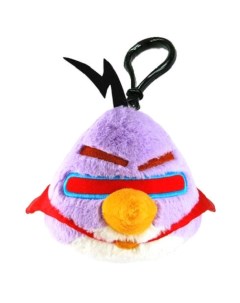 Мягкая игрушка брелок Purple Bird фиолетовый Angry birds