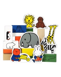 Развивающий набор Miffy Зоопарк деревянные блоки 33409 Shokid