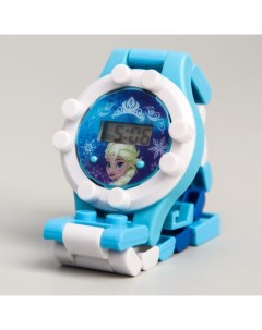 Часы наручные лего Холодное сердце с ремешком конструктором Disney
