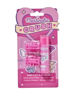 Набор детской косметики Crush Hair Clips Lip Balm Strawberry 3 предмета 11101 Martinelia