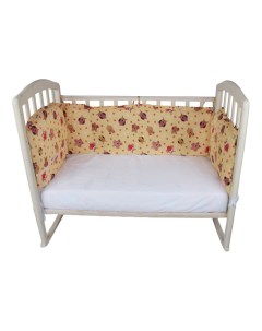 Текстильный бортик для кроватки Борт в кроватку 360 х 40 зеленый Alis