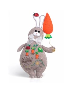 Набор для создания игрушки из фетра раскраска Морковный Заяц Кукла перловка