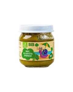 Пюре брокколи с 4 месяцев 80 г Вкусвилл