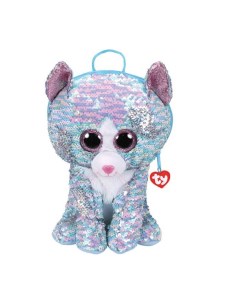 Рюкзак игрушка Вимси кошка с пайетками голубой 95033 Ty