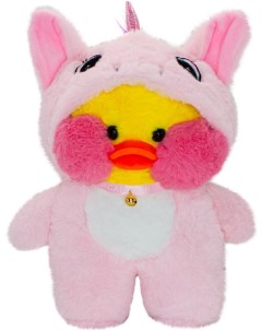 Мягкая игрушка Lalafanfan Duck в кигуруми розовый Единорог желтая 30 см Mihi mihi