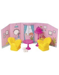 Набор мебели для кукол Комната отдыха с интерьером Огонек
