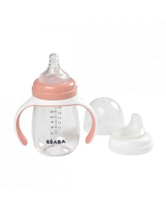 Поильник детский 2 IN 1 LEARNING CUP OLD PINK 210 ml Beaba