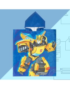 Полотенце пончо детское махровое Bumblebee Transformers 60х120 см 50 хл 50 полиэстер Hasbro
