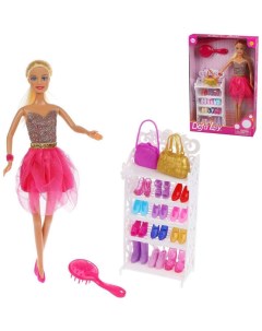 Кукла Defa Lucy Модница в наборе 13 пар обуви и 4 аксесс Наша игрушка