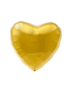 Шар фольгированный 30 сердце цвет золотой Agura