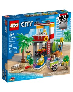 Конструктор City Пост спасателей на пляже 211 деталей 60328 Lego