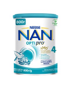 Смесь 4 Optipro молочная с 18 месяцев 800 г Nan