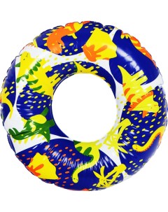 Надувной круг детский Dino для плавания синий 56 см Actiwell