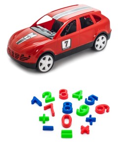 Песочный набор Детский автомобиль Кроссовер красныйПесочный набор Арифметика Karolina toys
