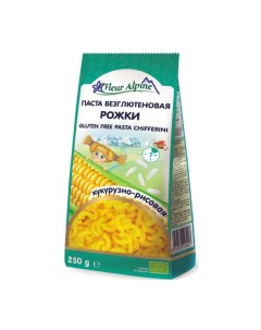 Паста безглютеновая Рожки кукурузно рисовая 250 г Fleur alpine