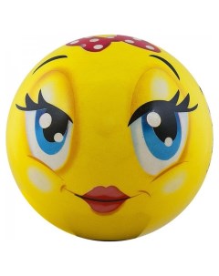 Мяч детский Funny Faces арт DS PP 203 диаметр 12 см пластизоль желтый Palmon