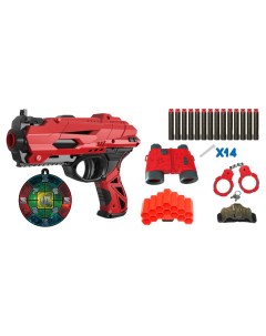 Бластер игрушечный с мягкими снарядами 14 штук Junfa toys