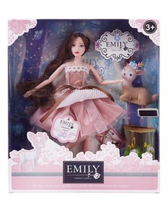 Кукла ABtoys Emily Розовая серия брюнетка с олененком и аксессуарами 30см WJ 12654 Jiangsu holly everlasting inc.