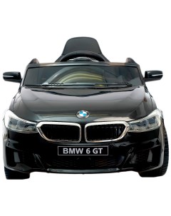 Электромобиль BMW 6 Series GT окраска черный EVA колеса кожаное сидение Sima-land
