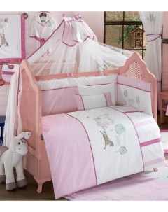 Комплект постельного белья Little Farmer цвет розовый 6 предметов арт KIDB Kidboo