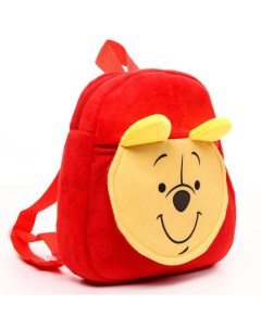 Рюкзак плюшевый на молнии с карманом 19х22 см Медвежонок Винни и его друзья Disney