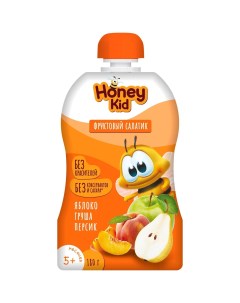 Пюре Фруктовый Салатик Яблоко груша персик с 5 месяцев 180 г Honey kid