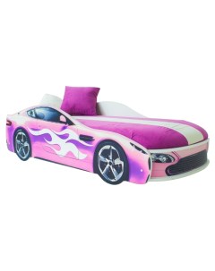 Кровать машина с подъемным механизмом Бондмобиль 558 Розовый Бельмарко